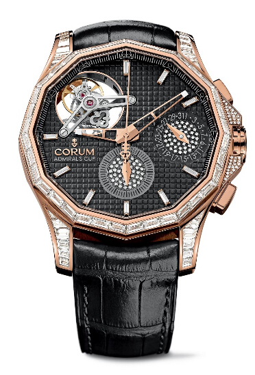 Corum Admiral's Cup Seafender 47 Tourbillon Chronograph Pavé Red Gold watch REF: A398/02098 Review